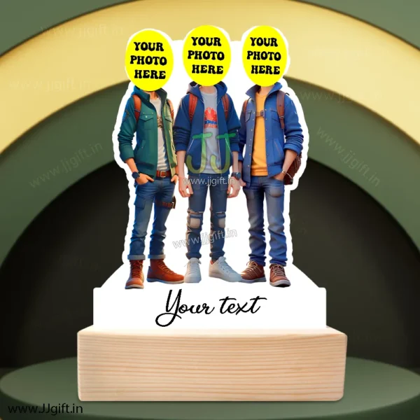 Personalized Caricature gift idea for Male friends group for 3 person - Image 3