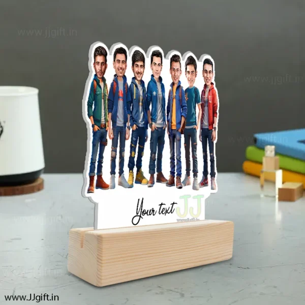 Personalized Caricature gift idea for Male friends group for 7 person - Image 2