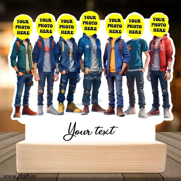 Personalized Caricature gift idea for Male friends group for 7 person - Image 3