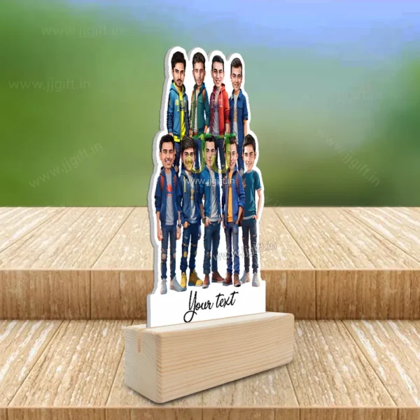 Personalized Caricature gift idea for Male friends group for 9 person - Image 2