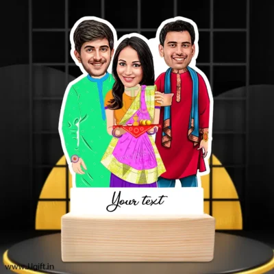 Rakshabandhan standee gift for 2 brother and 1 sister, Best customise rakshabandhan gift idea