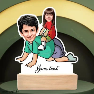 Unique Personalized standee gift for brother and sister, funny caricature gift for siblings