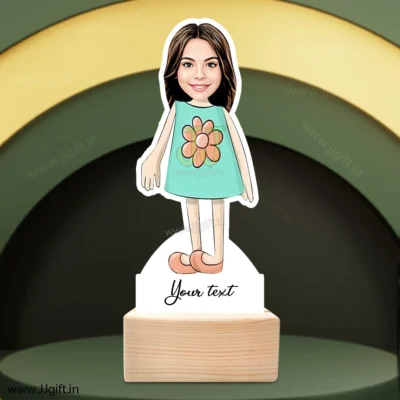 Caricature Gift for solo female in childish and funny look