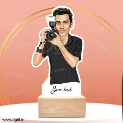 Caricature award for photographer, Personalized standee gift for photographer