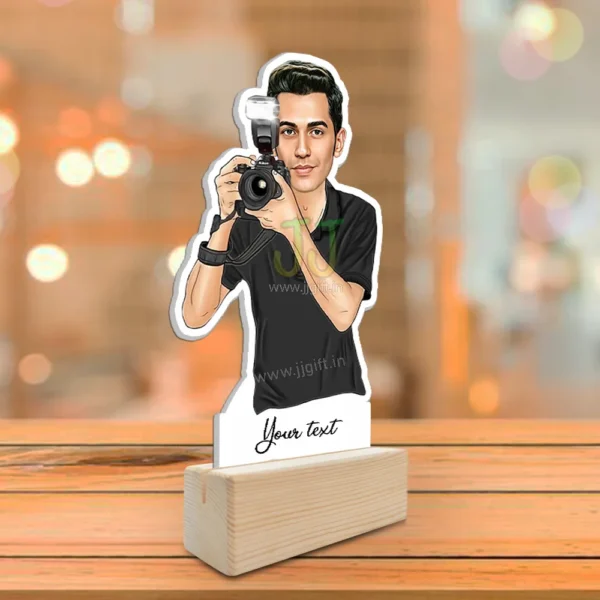 Caricature award for photographer, Personalized standee gift for photographer - Image 2