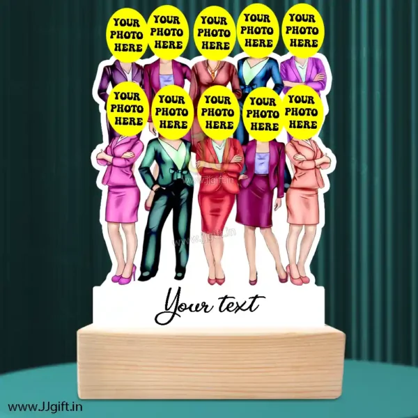 Caricature gift ideas for a group of 10 girls, Unique personalized standee for women group - Image 3