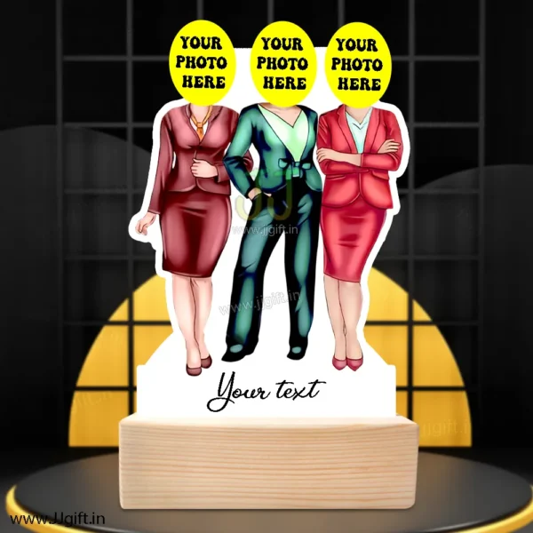 Caricature gift ideas for a group of 3 girls, Unique personalized standee for women group - Image 2