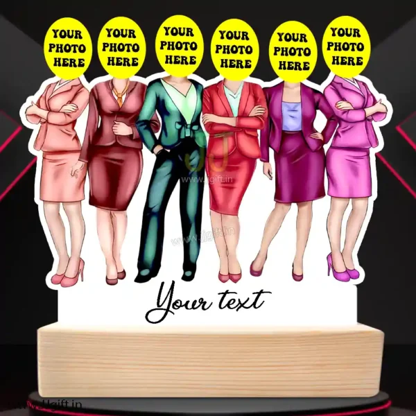 Caricature gift ideas for a group of 6 girls, Unique personalized standee for women group - Image 3