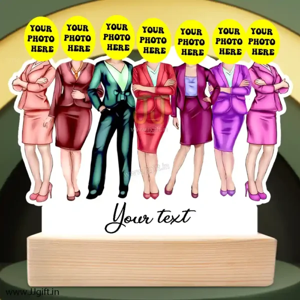Caricature gift ideas for a group of 7 girls, Unique personalized standee for women group - Image 3
