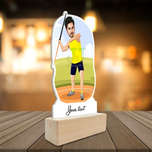 Personalized javelinist standee award gift, javelinist caricature gift, Javeline throw person gift idea - Image 2