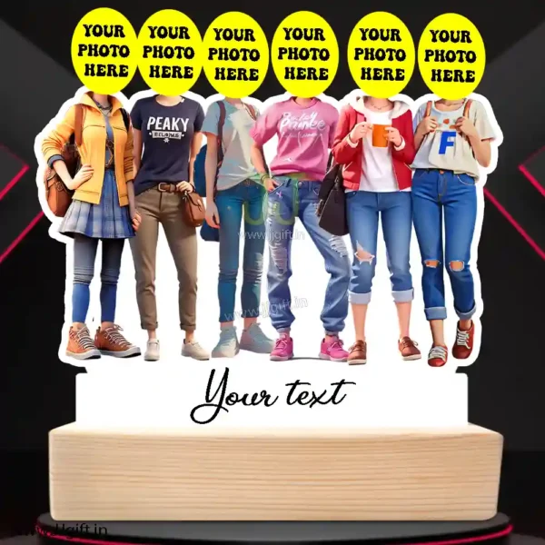 1 to 10 Female Frined Group Caricature Standee in Western outfit, Personalized 6 Female Group Standee Gift in Western Outfit - Image 3