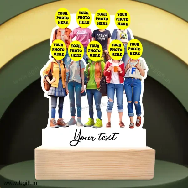 1 to 10 Female Frined Group Caricature Standee in Western outfit, Personalized 9 Female Group Standee Gift in Western Outfit - Image 3