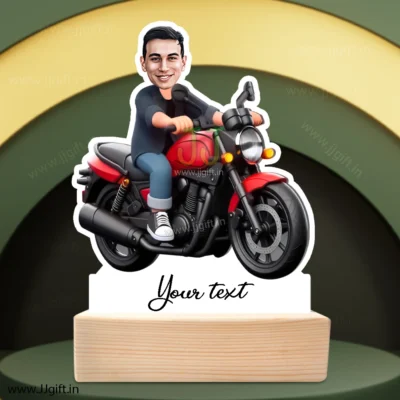 Acrylic Made Man Ride on Bike Caricature