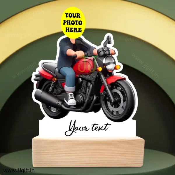 Acrylic Made Man Ride on Bike Caricature - Image 3