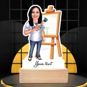 Artist lady caricature 2