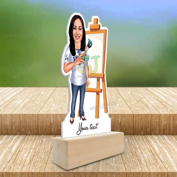 Artist lady caricature 2 - Image 2