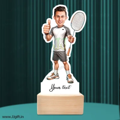 Badminton Gifts for him, Caricature Gift for Badminton Lover