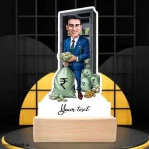 Bank manager Standee Caricature Gift, Unique Gift For Wealthy person, Personalized Gift for Banker