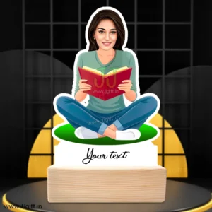 Book lover gift Idea,Personalized Face & Book caricature gift Standee for Reading lover