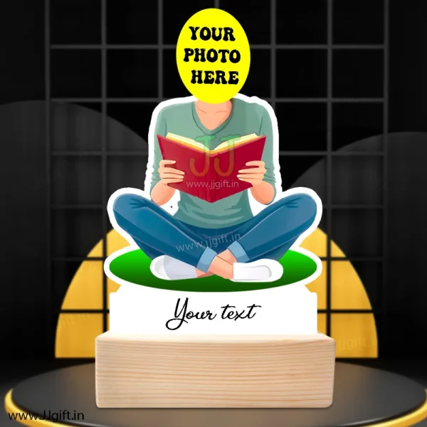 Book lover gift Idea,Personalized Face & Book caricature gift Standee for Reading lover - Image 3