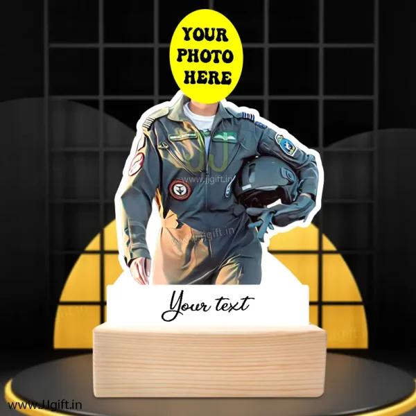 Caricature Gift for Fighter Plane Female Pilot, Present for Air Force Lady - Image 3