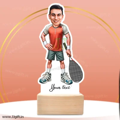 Caricature Gift for squash Player, Best Standee Gift for Squash Game Player