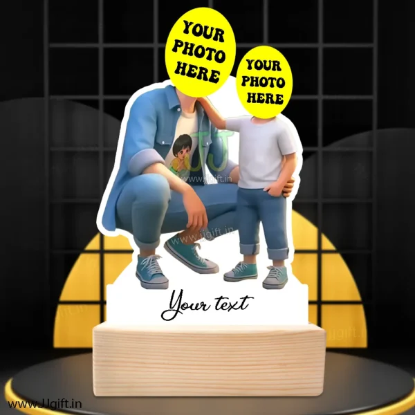 Dad and son caricature gift standee gift, Gift for Father's Day from son - Image 3