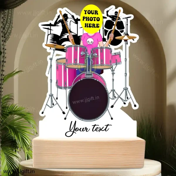 Gift for female Drummer, Personalized standee caricature gift idea for lady drummer - Image 3