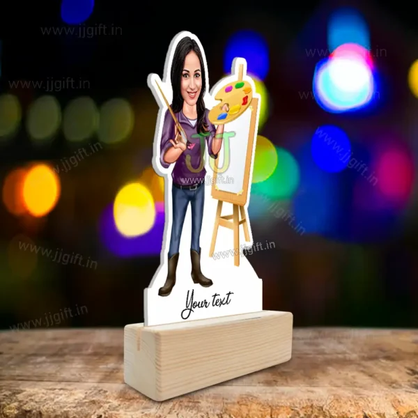 Lady painter caricature - Image 2