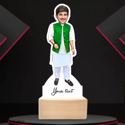 Man traditional outfit caricature 2