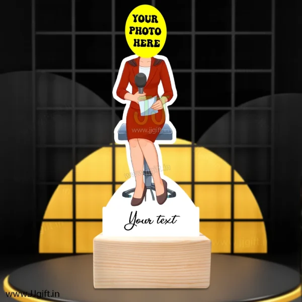 News reporter caricature gift idea, best standee gift for news reporter - Image 3