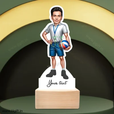 Perosnalized Volleyball Coach Caricature,Standee Gift For Volleyball Coach