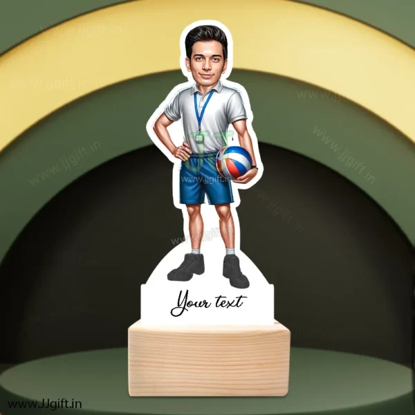 Perosnalized Volleyball Coach Caricature,Standee Gift For Volleyball Coach