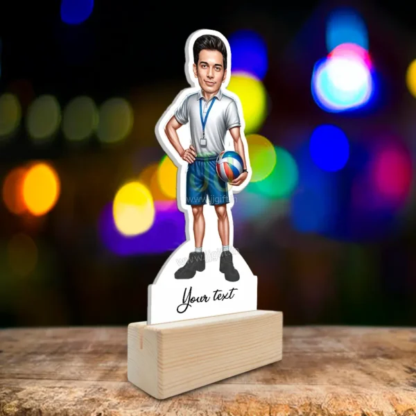Perosnalized Volleyball Coach Caricature,Standee Gift For Volleyball Coach - Image 2