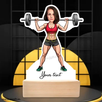 Personalized gift for Female barbell lover , Barbell related gift for female