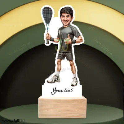 Present for Tennis Player, Caricature Standee gift for Tennis Playe