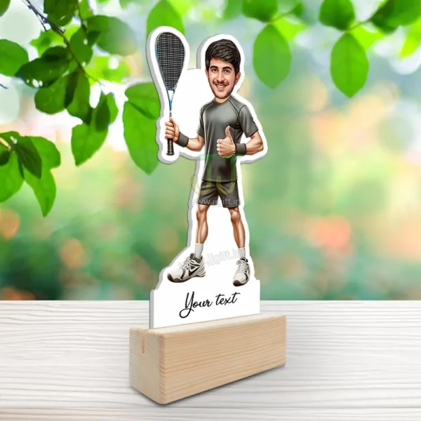 Present for Tennis Player, Caricature Standee gift for Tennis Player - Image 3