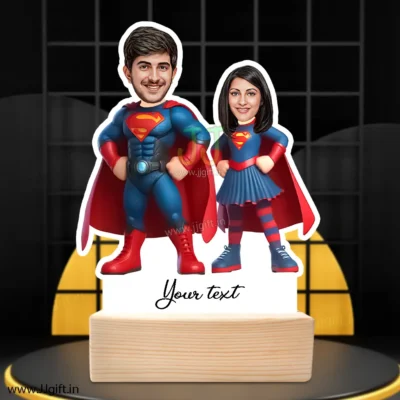 Superman and superwomen caricature standee gift idea