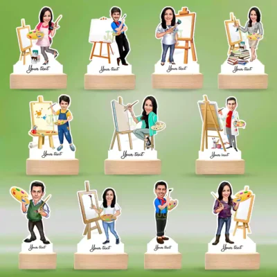 Unique Gifts for Painters, Caricature Award For ARTIST, Unique Gift For Artist, Best Caricature Gift For Artist, Personalized present For Artist, Painter Caricature Gift, Personalized Standee Caricature Gift