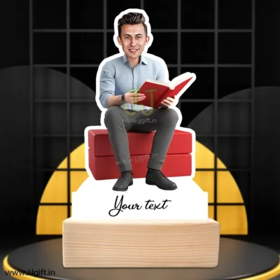 Unique Standee Gift for readers,Personalized Caricature item for reader,Best Present for Readers