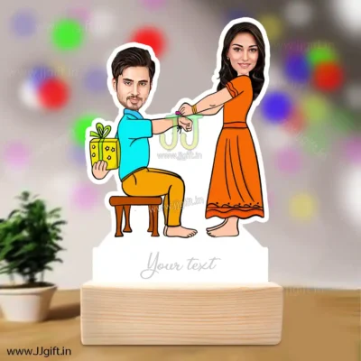 Caricature gift for raksha bandhan
