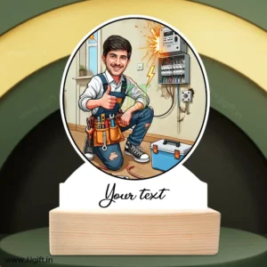Electrician Caricature Gift, Personalized Standee Gift For Electrician, Electric Engineer GIft idea