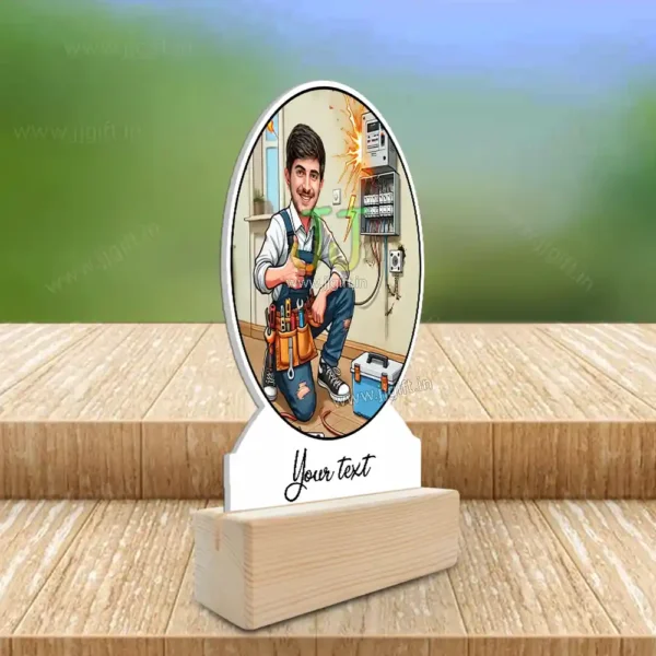 Electrician Caricature Gift, Personalized Standee Gift For Electrician, Electric Engineer GIft idea - Image 2