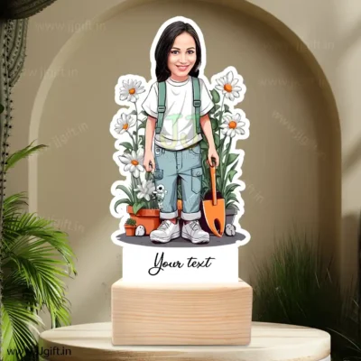 Gift For Plant Lover, Caricature Standee Gift For Plant Lover, Unique Gifts For Plant Lovers