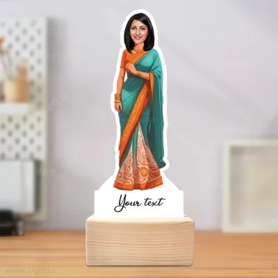 Lady In Saree Caricature 18
