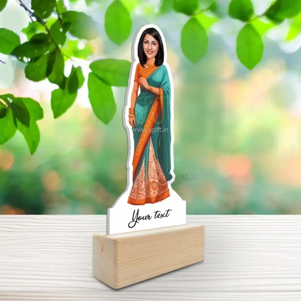 Lady In Saree Caricature 18 - Image 2
