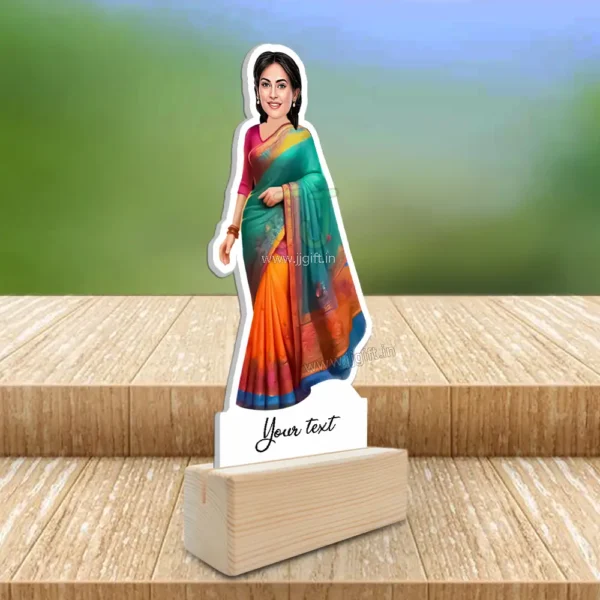 Lady In Saree Caricature 19 - Image 2