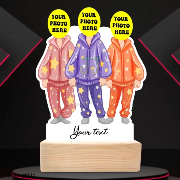 Three Female Girl Standing Caricature Gift - Image 3