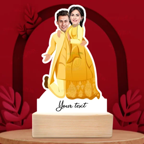 Personalized Haldi Ceremony Standee, Caricature Unique Standee for Haldi Ceremony