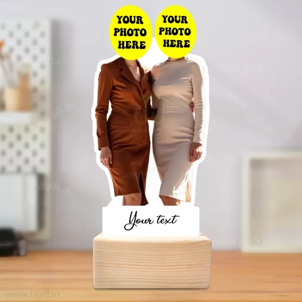 2 Female Colleague Caricature In Stylish Outfit, Personalized Present For Stylish Female Duo y